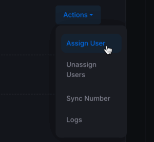 Phone Number Manager Assign User